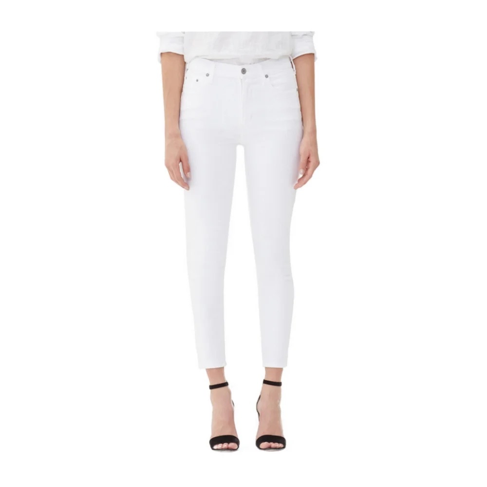 Citizens Of Humanity White Ankle Cropped Jeans